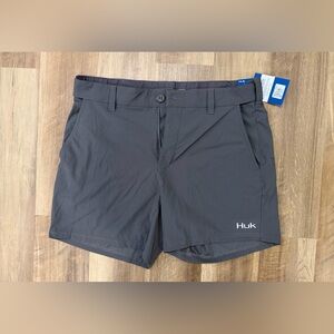 Huk Men's Charcoal Athletic Shorts